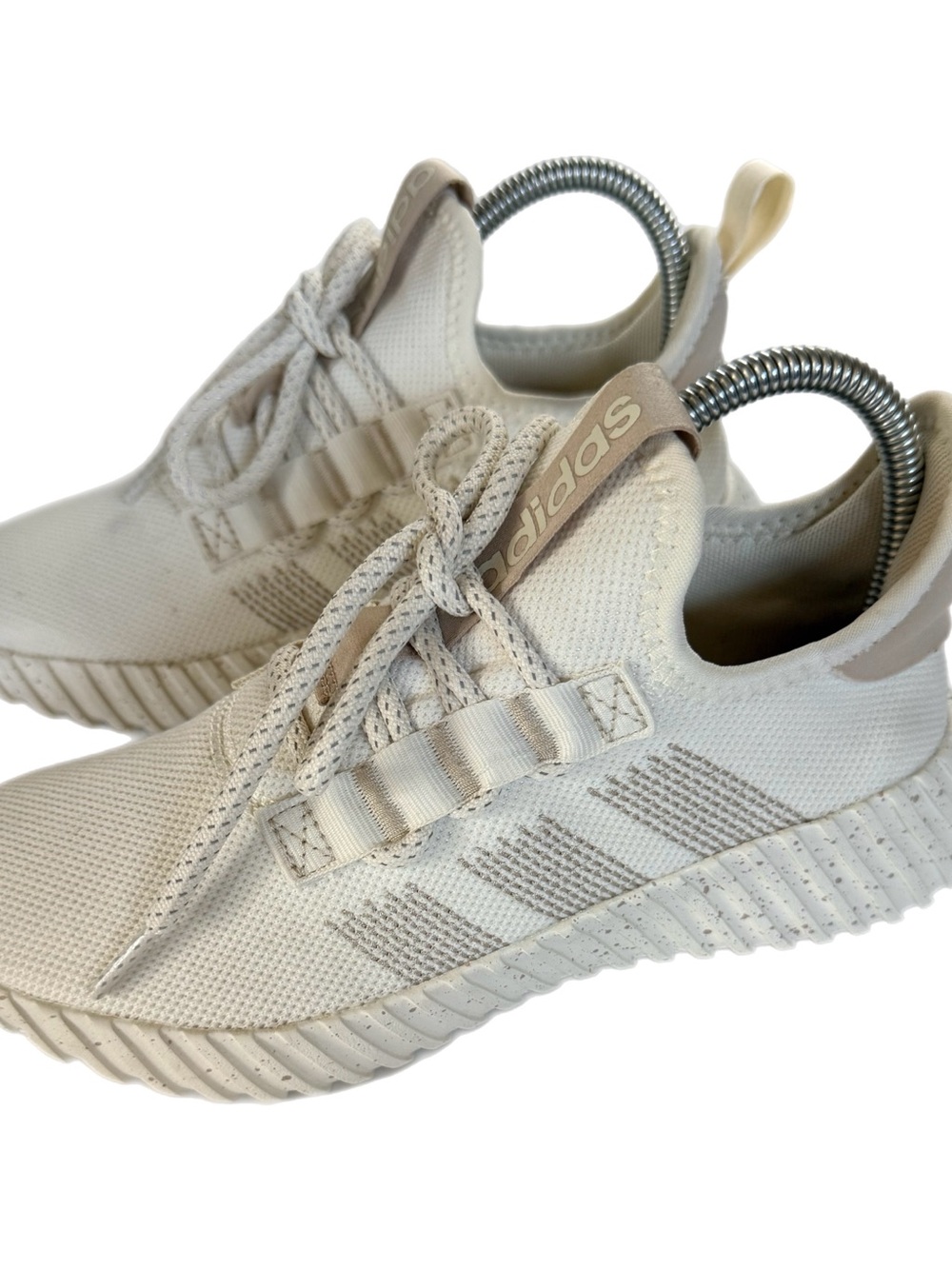 Adidas Kaptir Flow Off White Wonder Beige Womens Athletic‎ Sneaker Size 6 - Picture 3 of 10